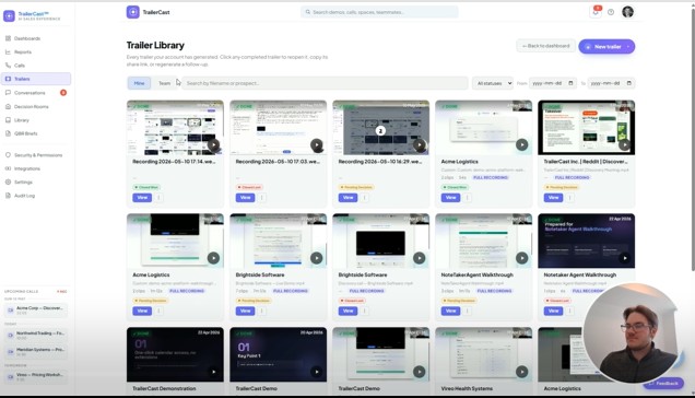 Browser Recording in progress with camera PiP overlay in the bottom-right corner